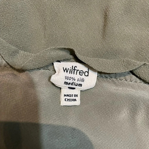 Aritzia Wilfred Silk Dress Green Size Medium - Picture 4 of 6